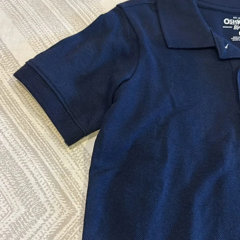 OshKosh B’gosh Navy Blue Boys Collared Short Sleeve Shirt
